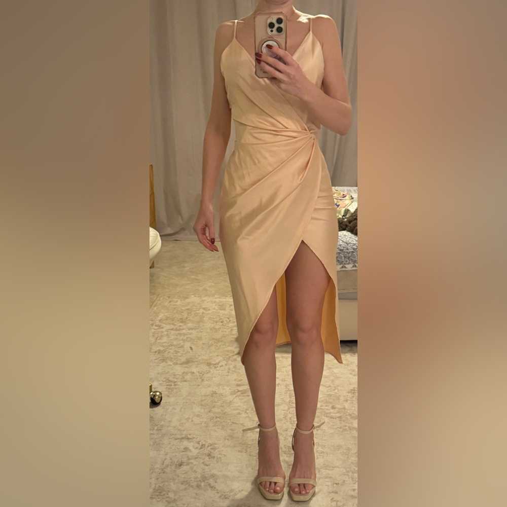 Peach Wrap Dress House of CB